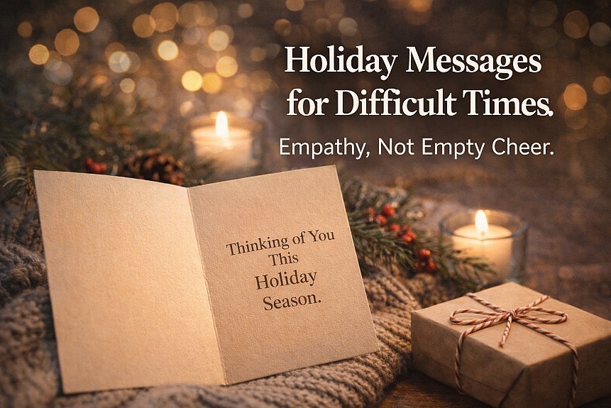 sensitive holiday message for customers