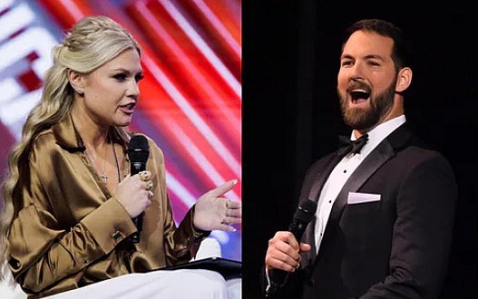 Erika Kirk and Cabot Phillips. Erika Kirk and Cabot Phillips.