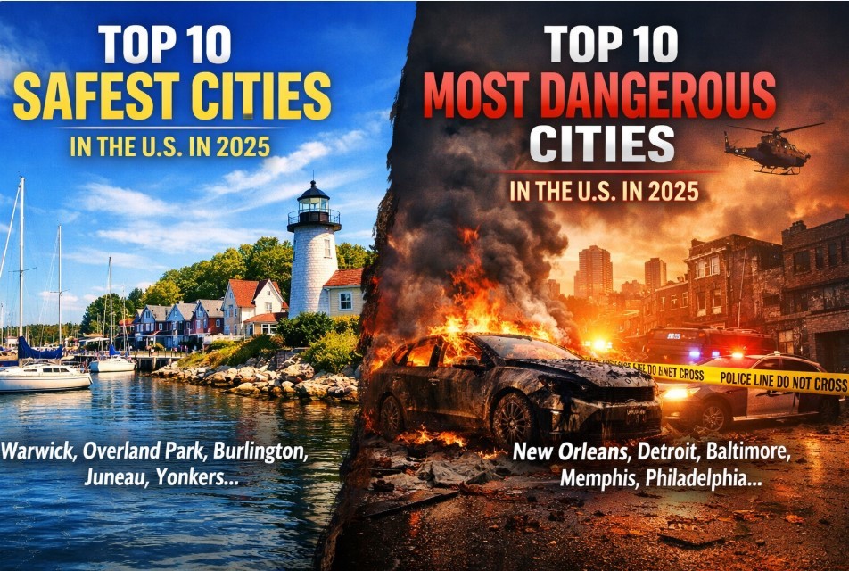 Top 10 Safest and Most Dangerous Cities in the U.S. (Update 2025/2026)