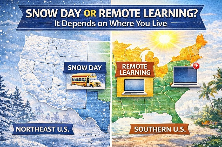 Snow Day or Remote Learning? It Depends on Where You Live