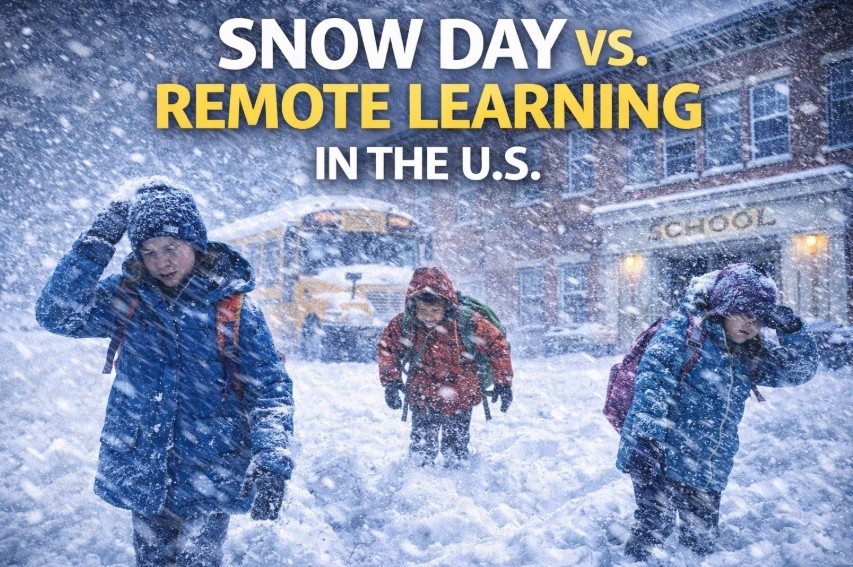 Snow Days vs. Remote Learning in the U.S.: How the 10 Largest States Handle School Closures