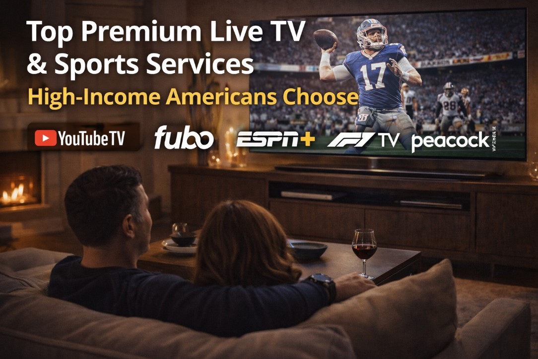Top 5 Premium Live TV and Sports Streaming Services High-Income Americans Choose