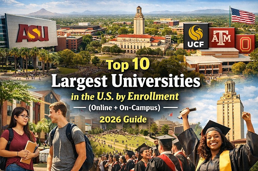 10 largest U.S. universities by total enrollment