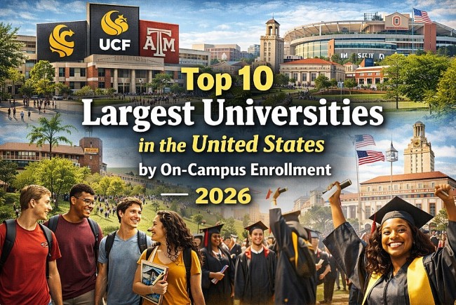 Top 10 Largest Universities in the U.S by Enrollment (On-Campus for 2026)