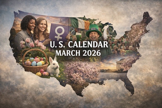 U.S. Calendar in March 2026: Holidays, Festivals, Observances & Major Events