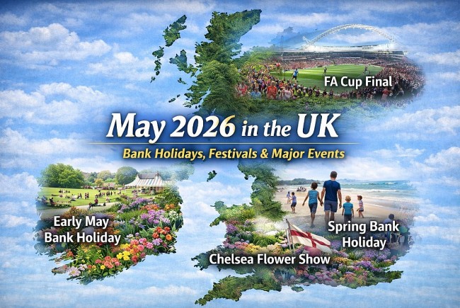 UK Calendar May 2026: Bank Holidays, Festivals and Major Events