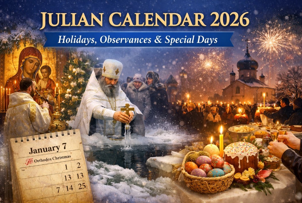 Julian Calendar 2026: Complete Guide to Holidays, Observances, Special Days and Celebrations