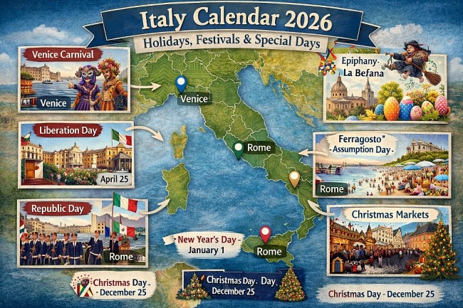 Italy Calendar 2026: Public Holidays, Festivals, and Special Observances Guide