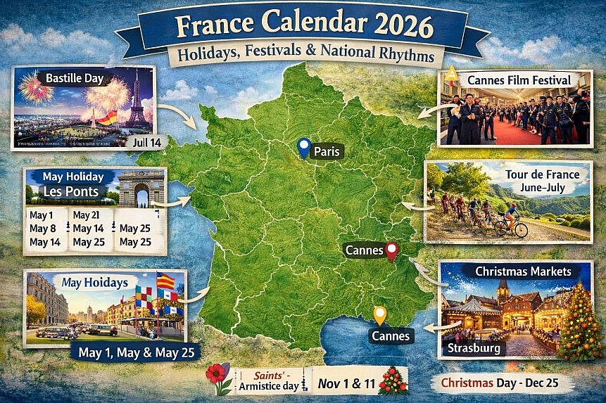 France Calendar 2026: Public Holidays, Festivals, and the Cultural Rhythm of France