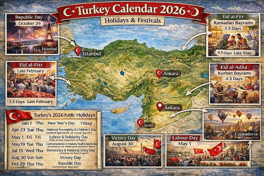 Turkey Calendar 2026