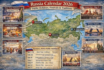 Russia Calendar 2026: Public Holidays, Festivals, and Orthodox Traditions