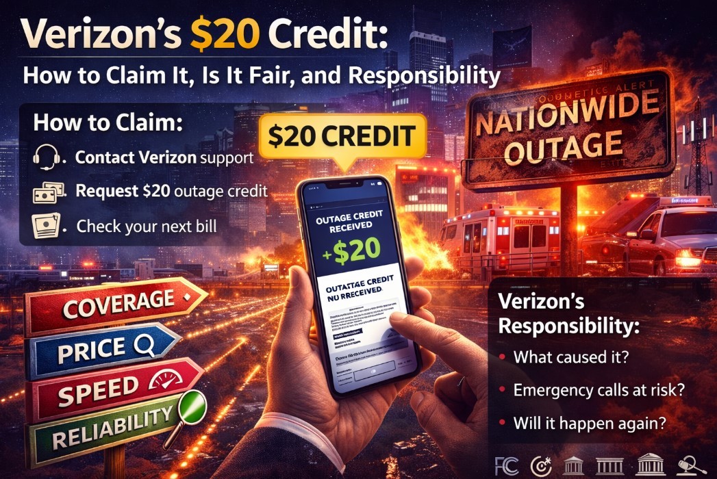 Verizon’s $20 Credit: How to Claim It, Is It Fair, and What Responsibility the Carrier Really Bears