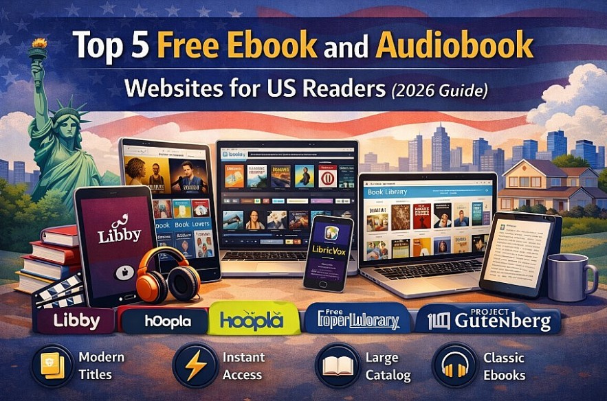 Top 5 Free Ebook and Audiobook Websites for US Readers (2026 Guide)