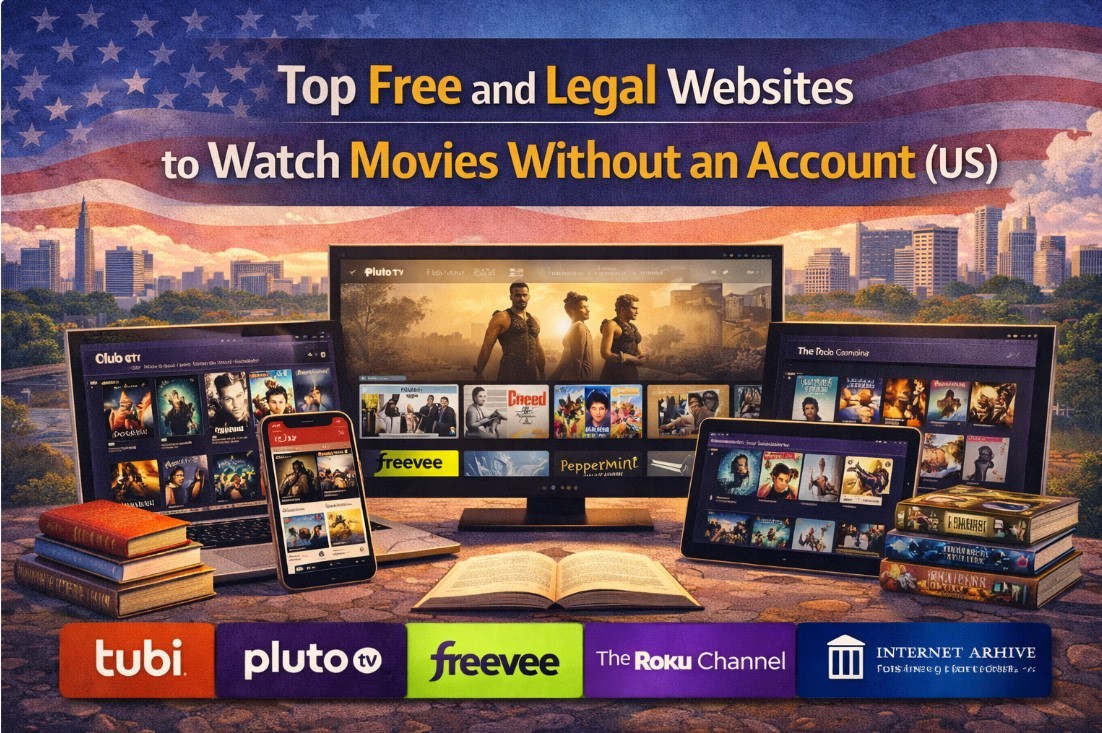 Top 5 Free and Legal Movie Streaming Sites in the U.S – No Account Needed