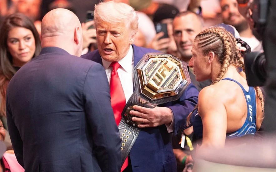 Donald Trump attends a UFC event at New Jersey Donald Trump attends a UFC event at New Jersey