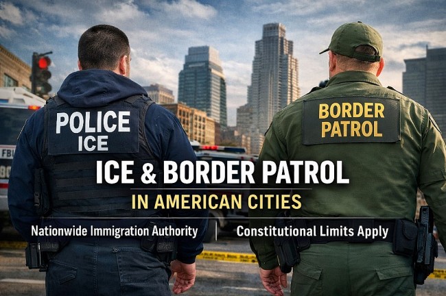 ice and border patrol operate within american cities
