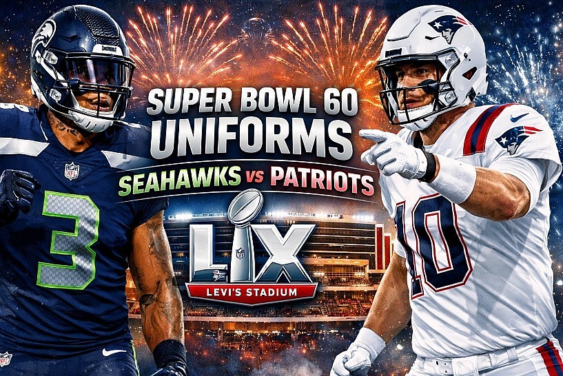 Super Bowl 60 Uniforms Explained: Seahawks Navy vs Patriots All-White, History, Meaning, and Edge Super Bowl 60 Uniforms Explained: Seahawks Navy vs Patriots All-White, History, Meaning, and Edge