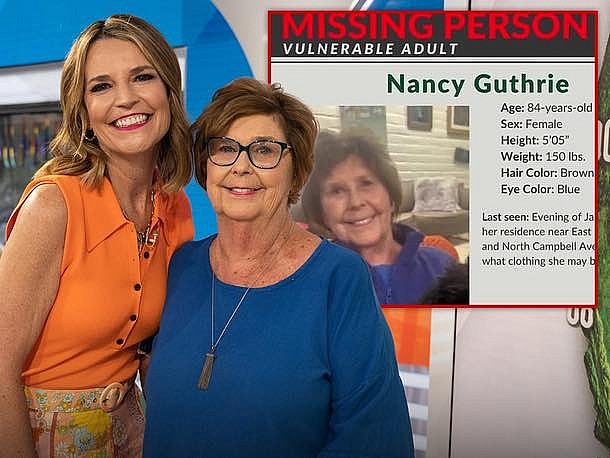 Savannah Guthrie's mother missing in Arizona