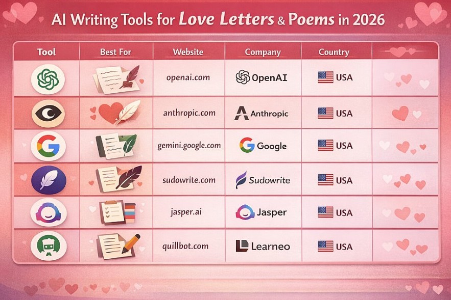6 Best AI Tools for Love Letters and Poems