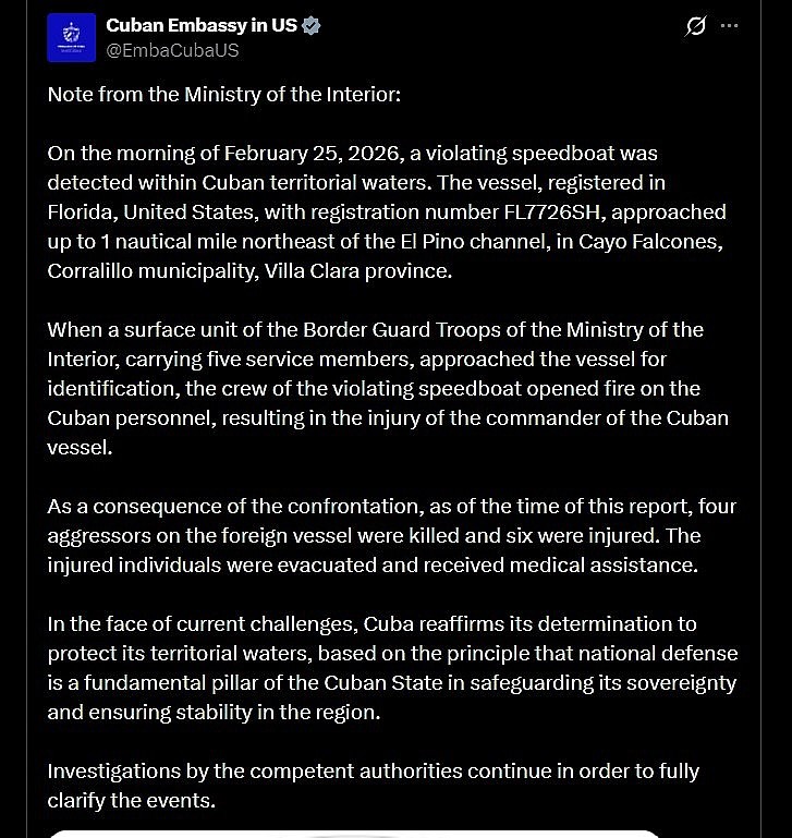 Cuba Boat Shooting: Who Were the Four Killed After Florida Vessel Entered Cuban Waters? Cuba Boat Shooting: Who Were the Four Killed After Florida Vessel Entered Cuban Waters?