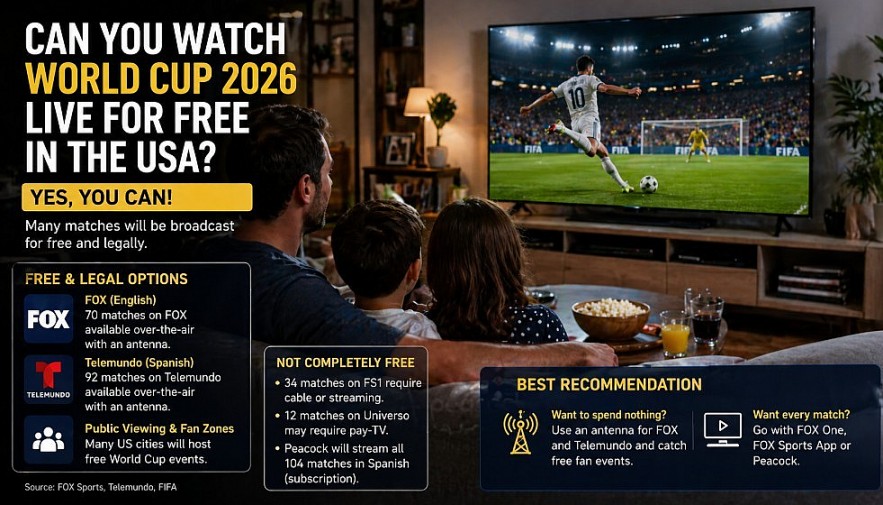 Can you watch World Cup 2026 for free in the U.S