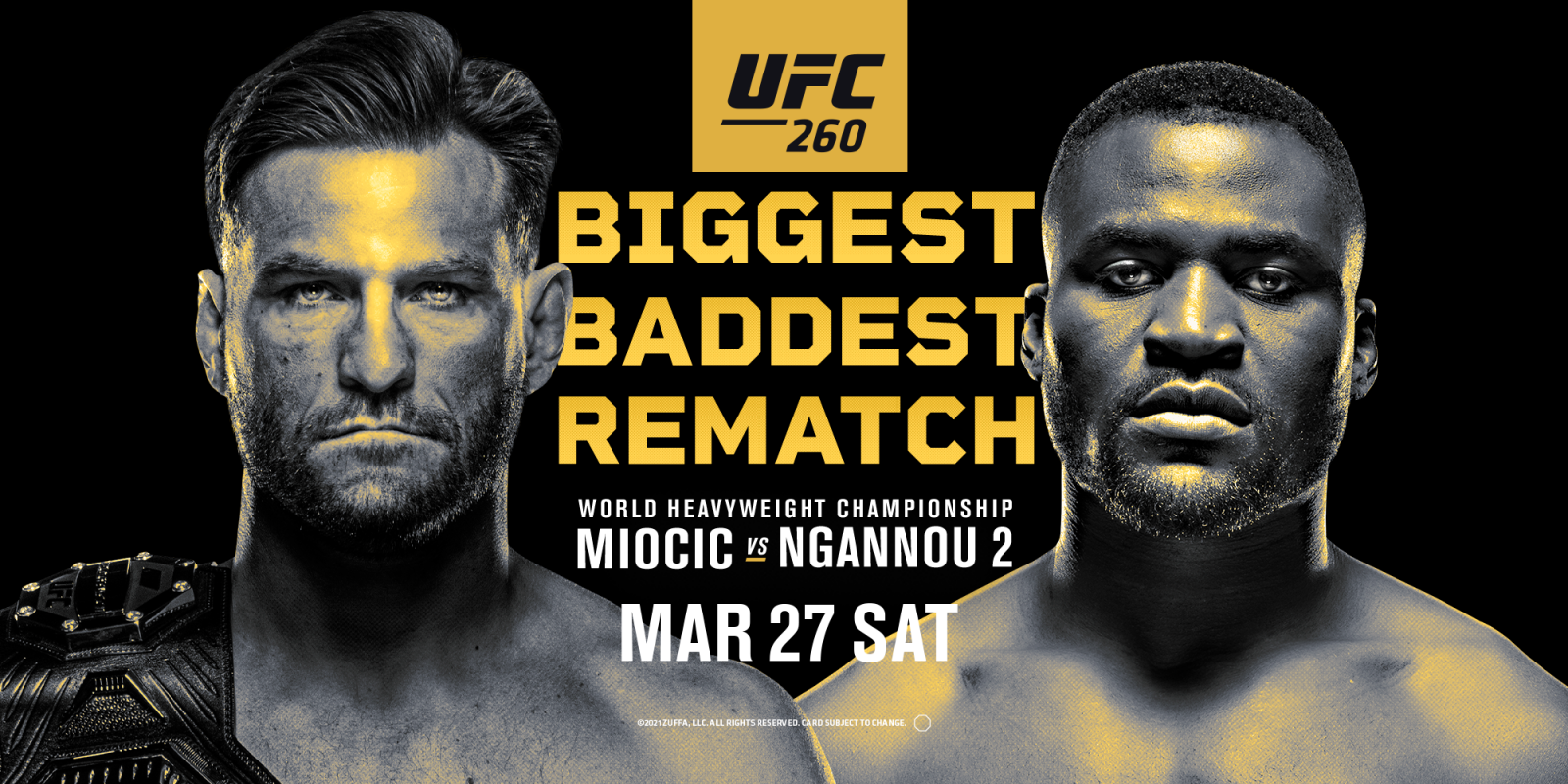 UFC 260 Live Stream: Time, How to Watch Miocic vs Ngannou 2 Online, Fight Card