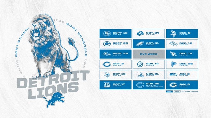 NFL 2021 Detroit Lions: Full Schedule, Key Games, Predictions