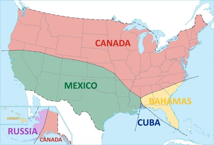 Which Countries Border With The United States?