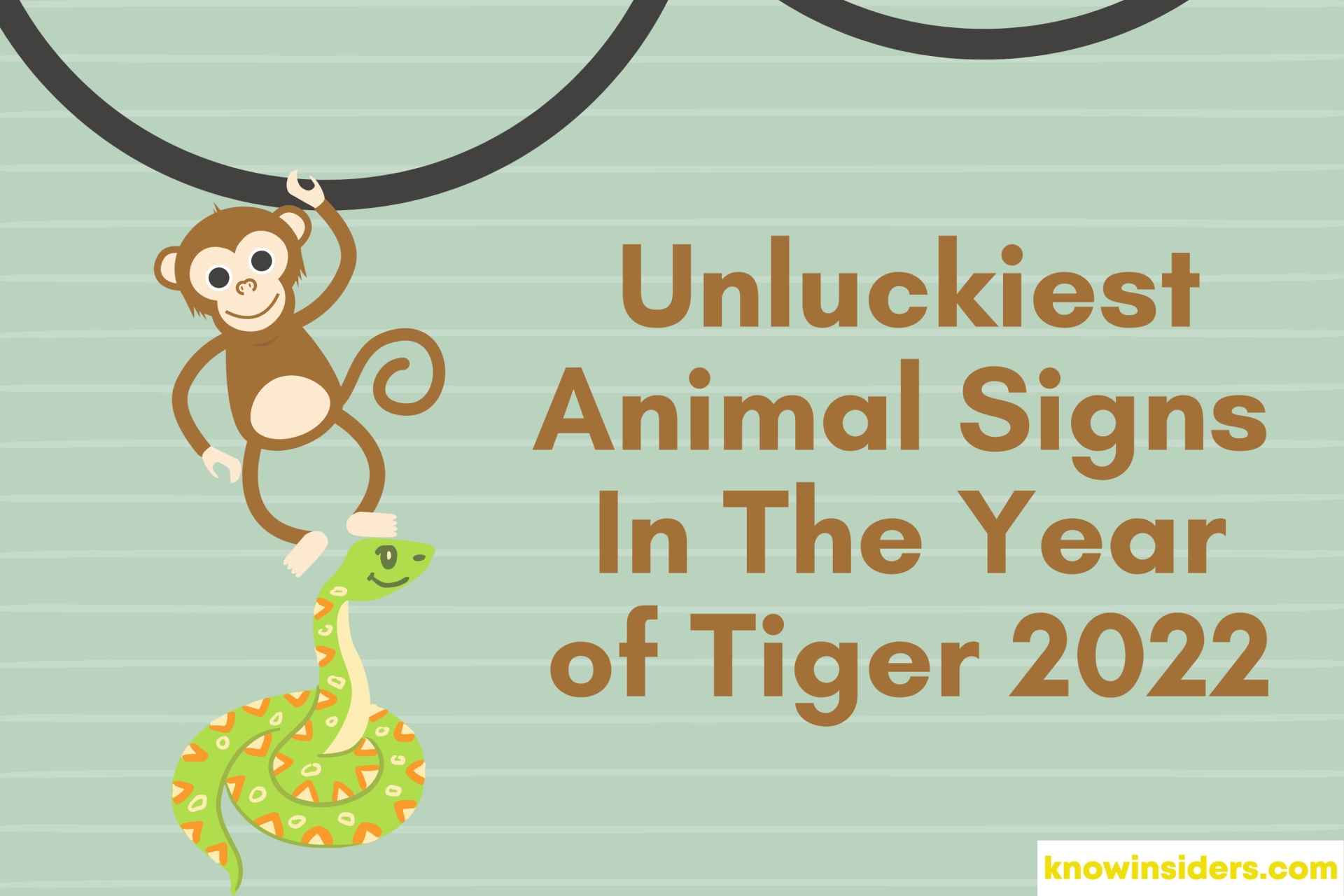 Two Unluckiest Animal Signs In The Year of Tiger 2022 – Snake and Monkey