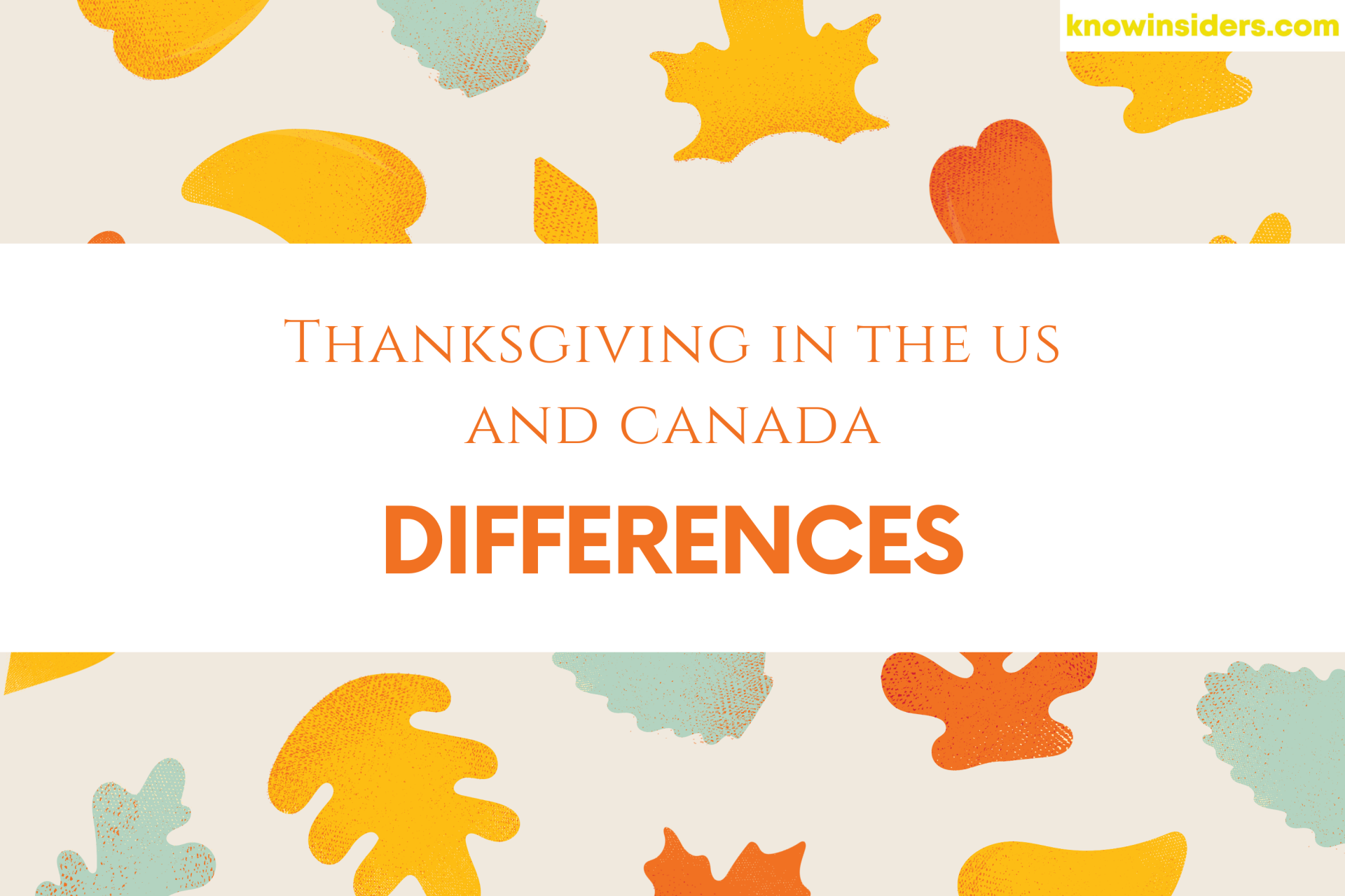 Thanksgiving In The US and Canada