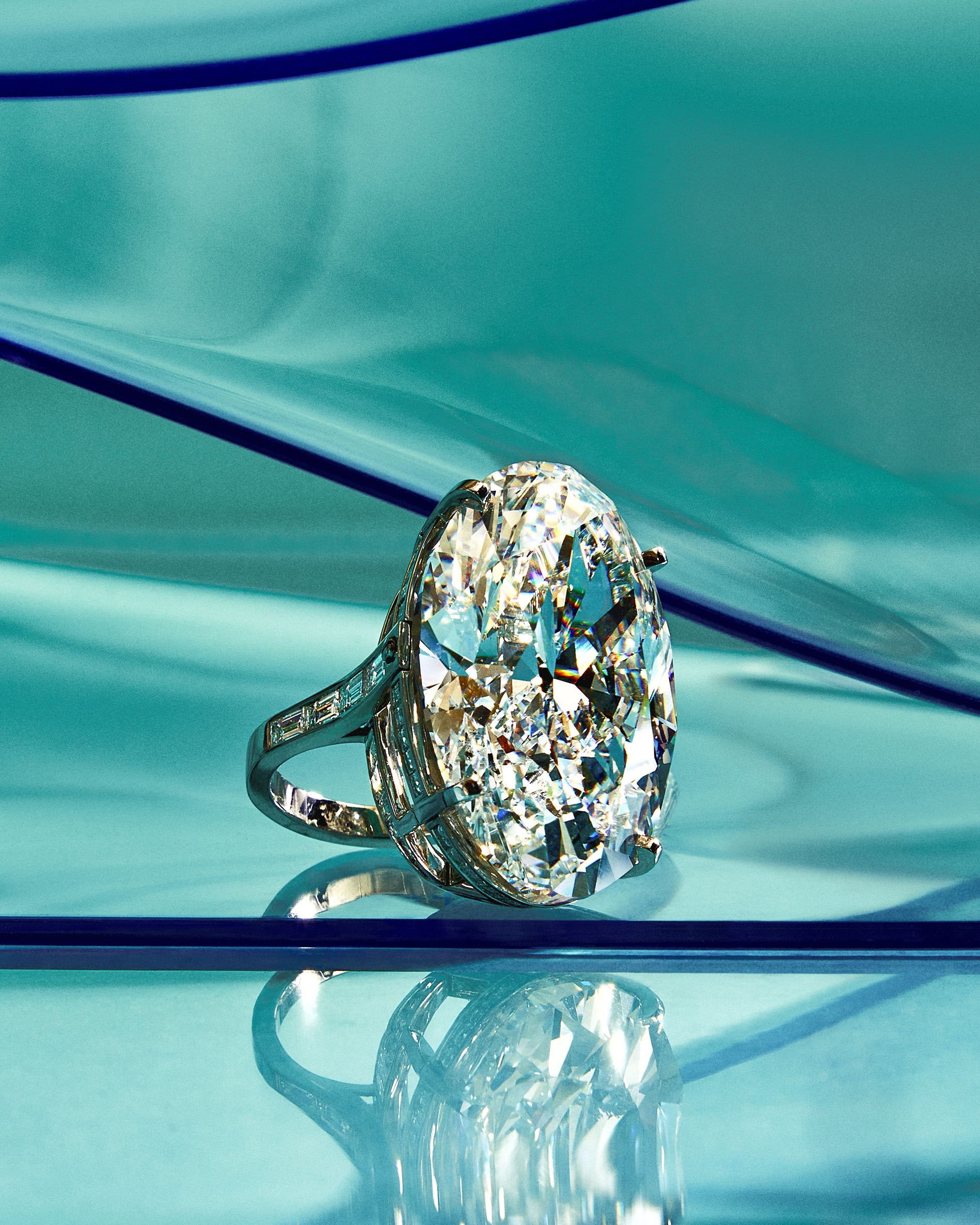 The Empire Diamond can be popped out and mounted onto a ring by carefully unscrewing a few small fasteners around the stone. Photo CHELSIE CRAIG/WWD