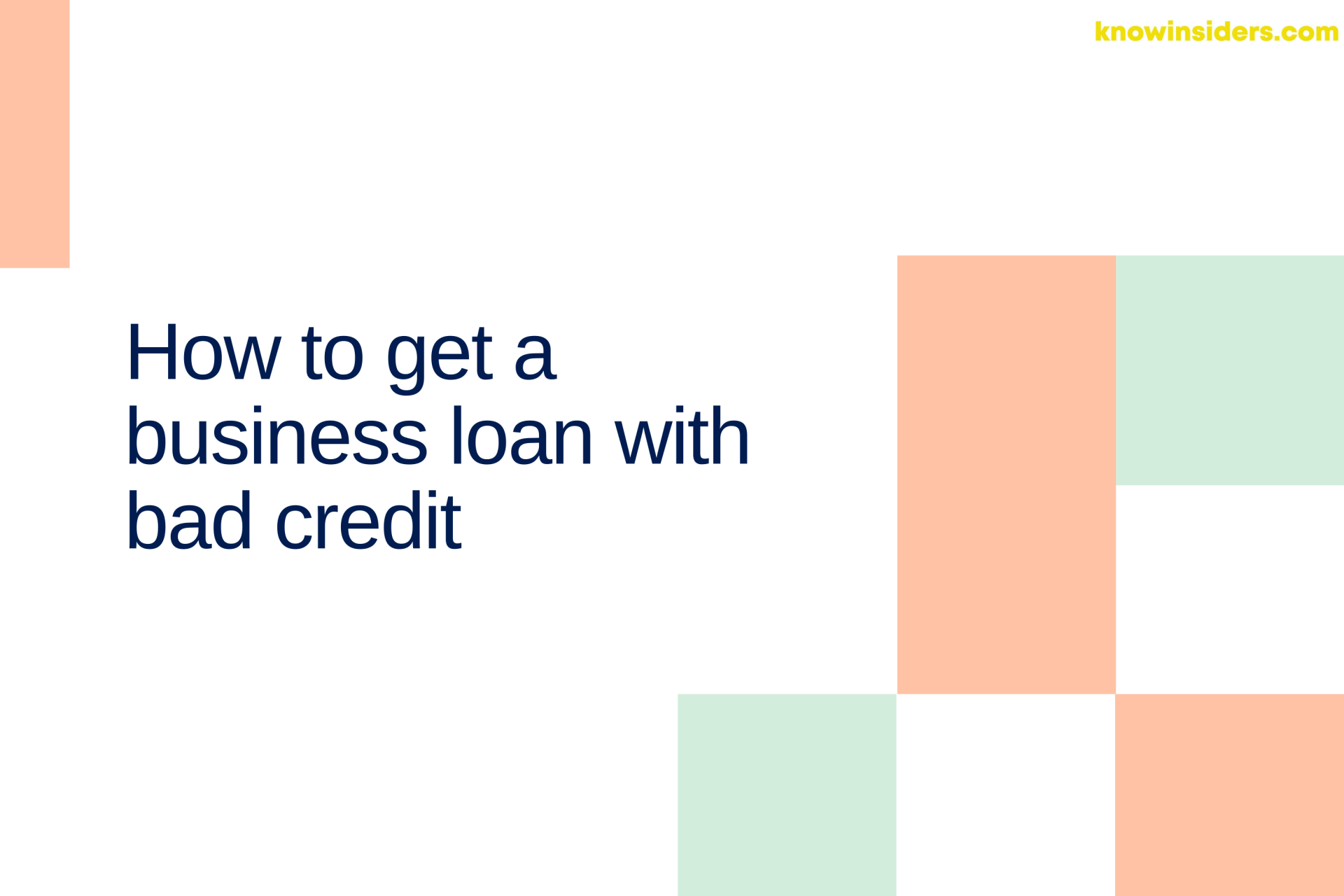 How To Get A Business Loan With Bad Credit