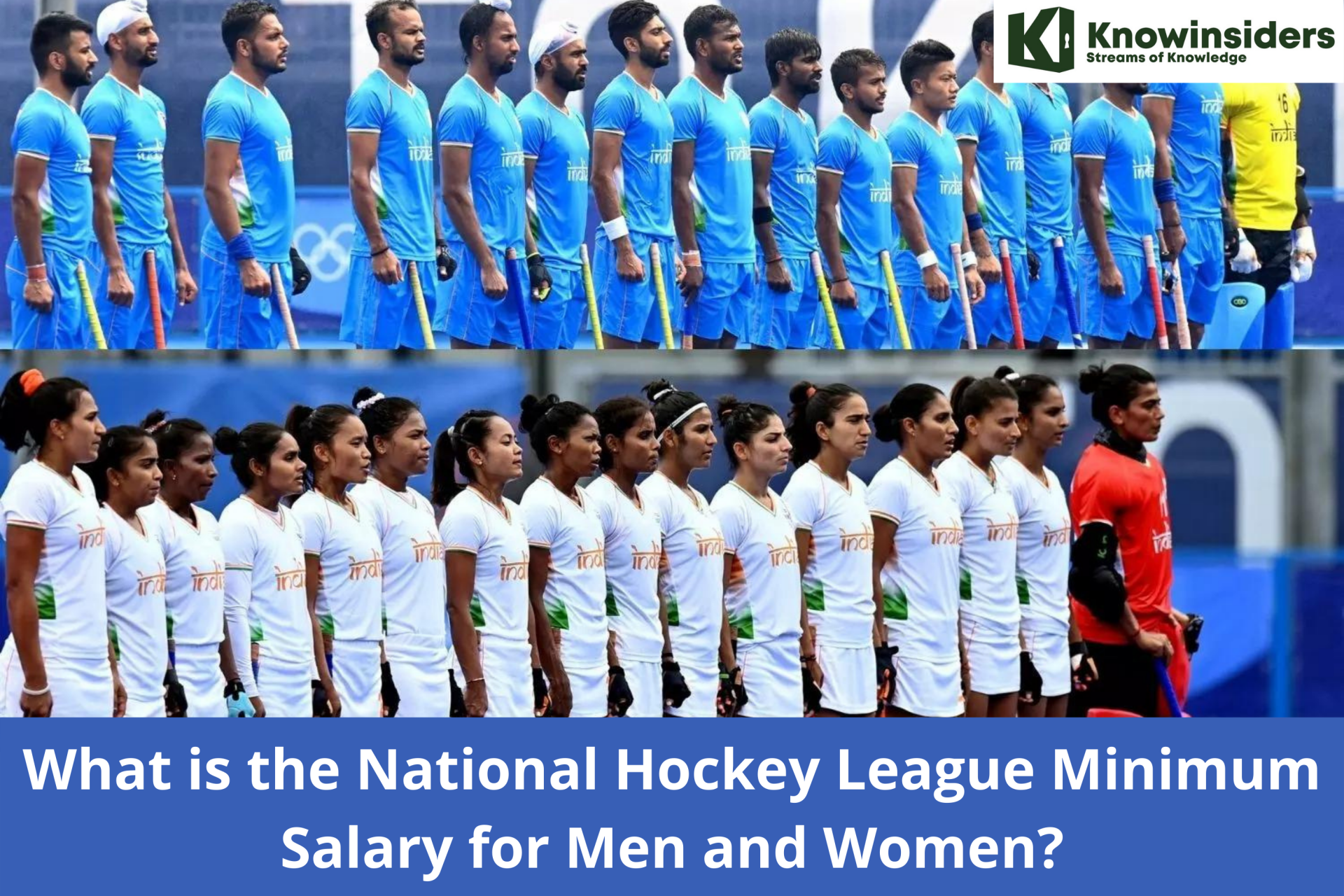 What is the National Hockey League Minimum Salary for Men and Women?