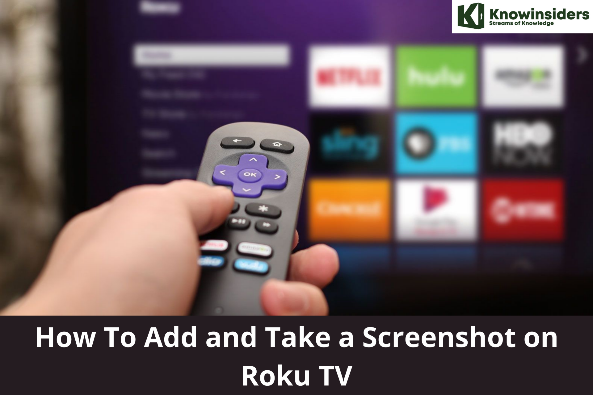 How To Add and Take a Screenshot on Roku TV