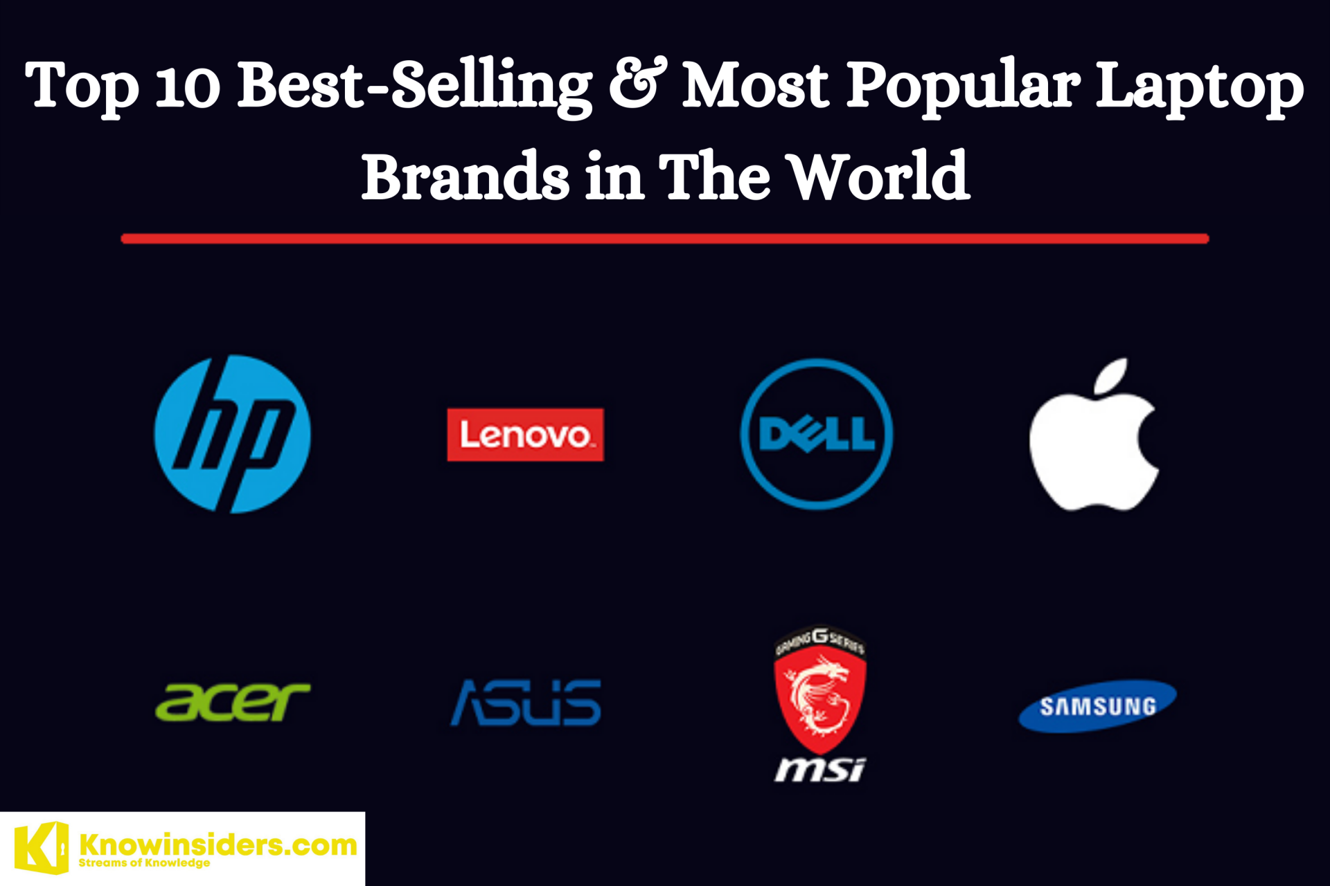 Top 10 Best-Selling & Most Popular Laptop Brands in The World