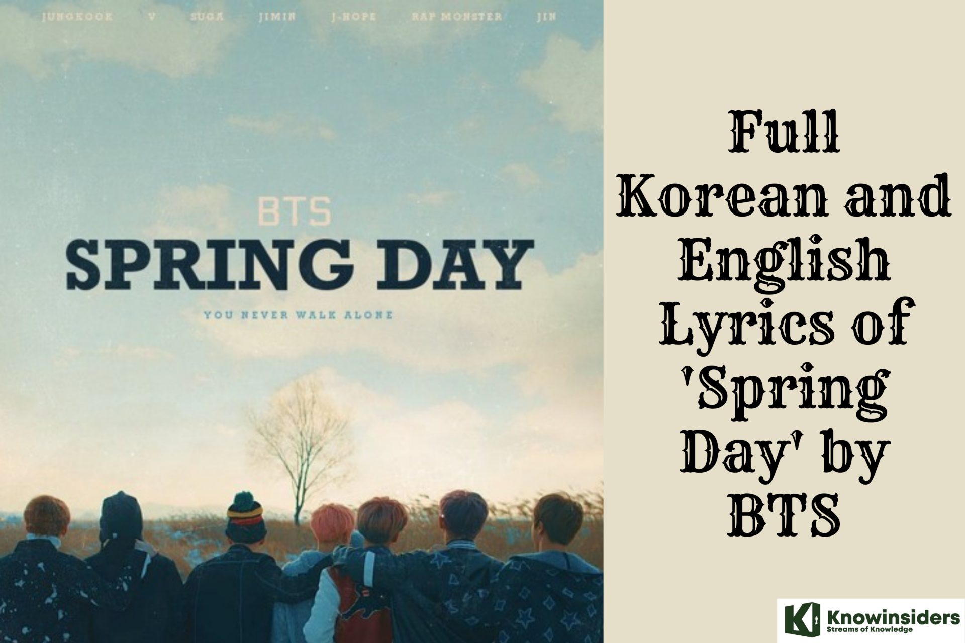 Full Korean and English Lyrics of 'Spring Day' by BTS