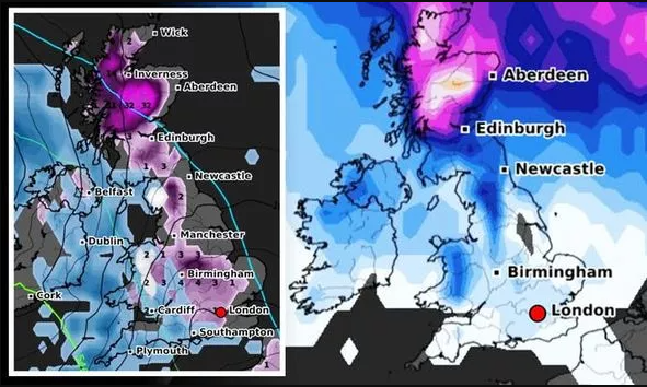 UK and Europe Weather forecast Latest (Jan 28): Snow in central Scotland, dry weather across Spain and Portugal