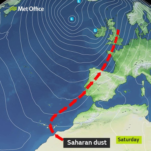 UK and Europe Weather Forecast (Today Feb 22): Saharan dust plume to hit UK, heavy rain in Portugal & Spain