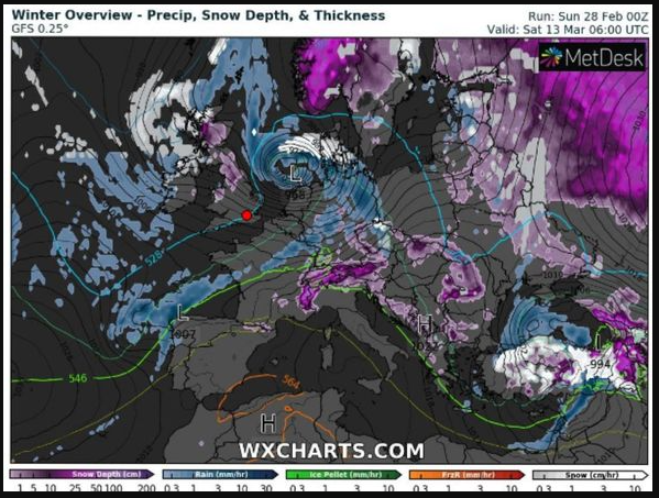 UK and Europe Weather Forecast (Today March 2): UK braces for heavy thundery rains, Spain see sunny spells