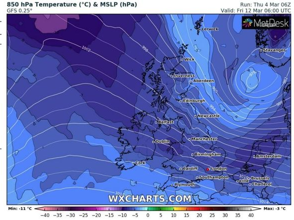 UK and Europe Weather Forecast (Today March 6): Cold northern Europe, rain over western and southern Iberia
