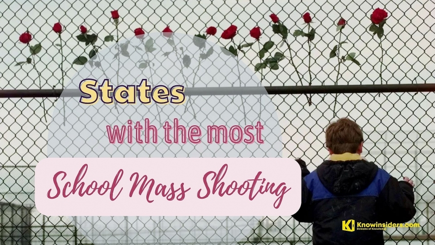 Top 10 States With The Most School Mass Shootings In America. Photo: knowinsiders.
