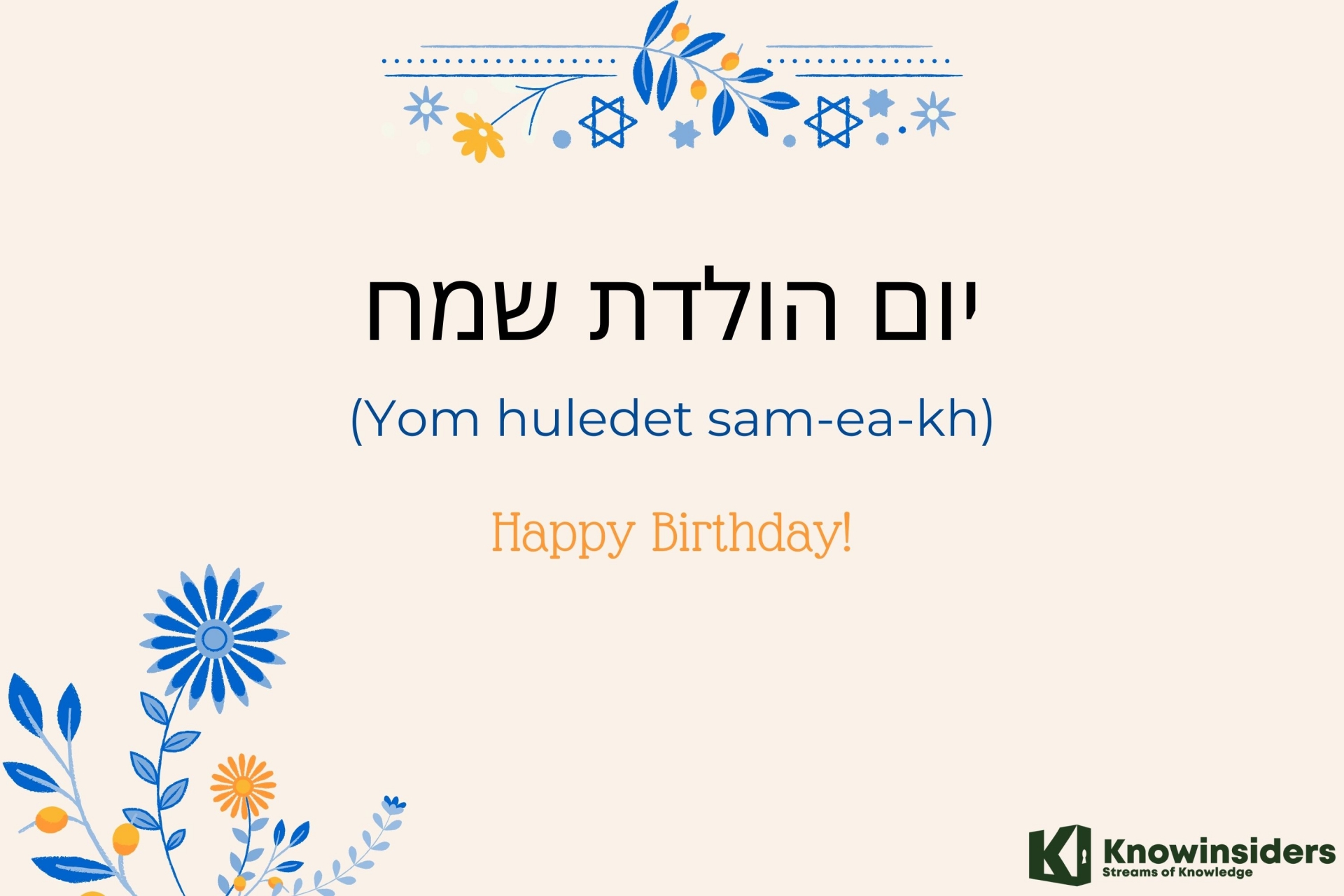Say Happy Birthday in Hebrew - Best Wishes, Quotes and Birthday Popular Song