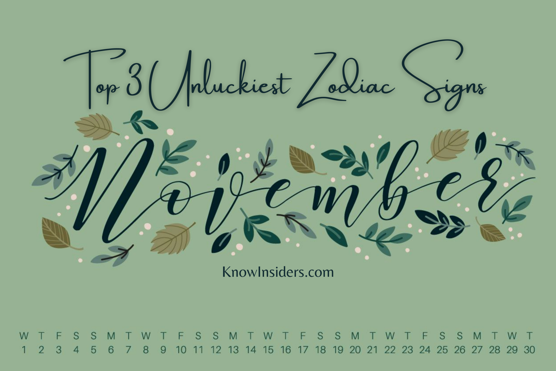 Top 3 Unluckiest Zodiac Signs in November