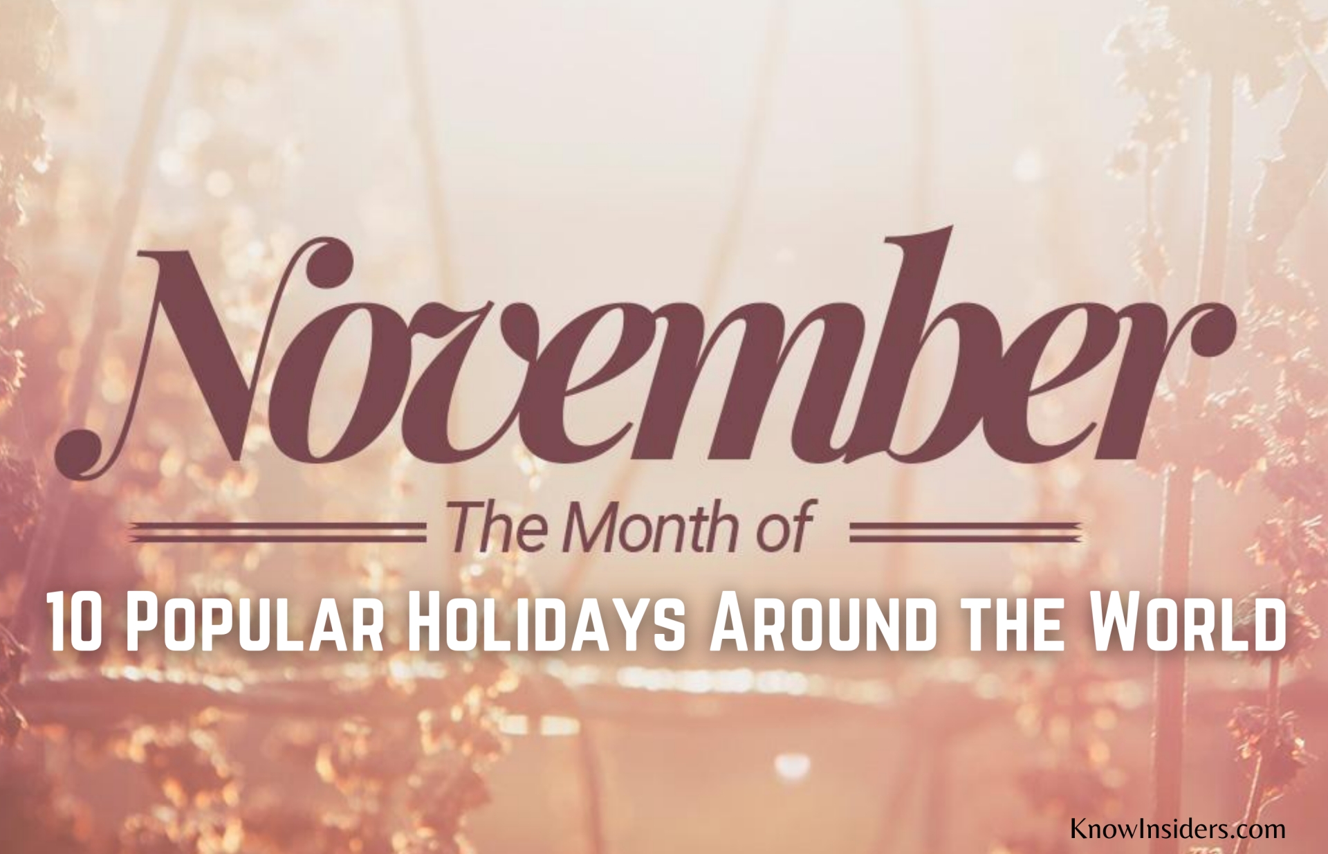 10 Most Famous Holidays & Festivals in November of The World
