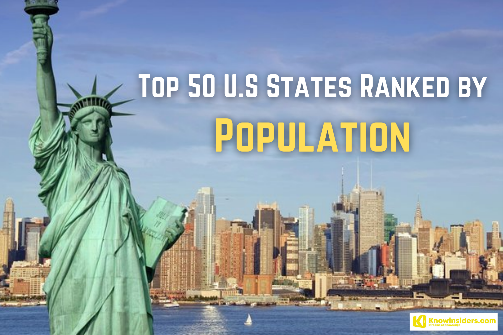 The 50 US States Ranked by Popuplation - The Largest and Smallest