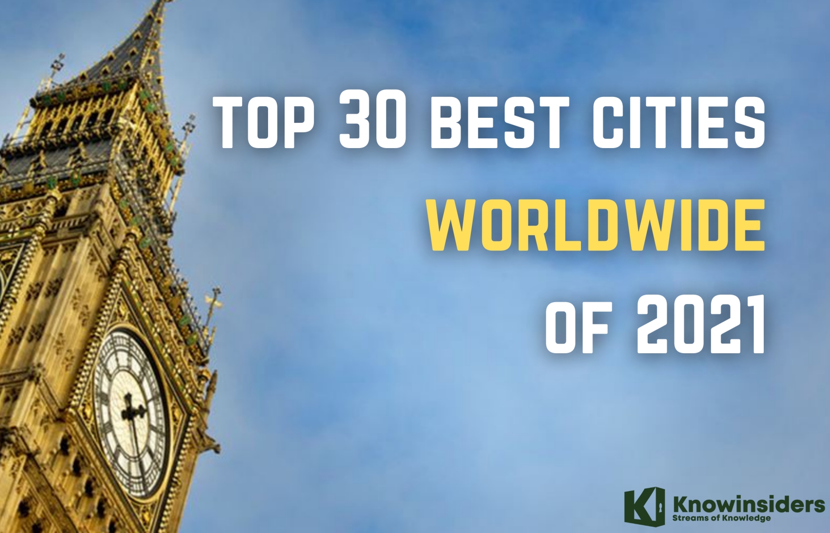 Top 30 Best Cities in the World Today