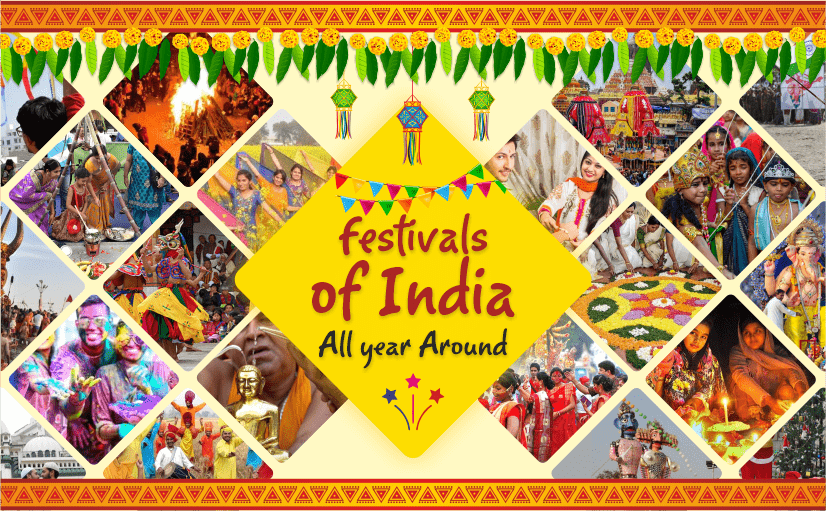 Major festivals in India throughout the a year. Photo: Blogs | PML Holidays