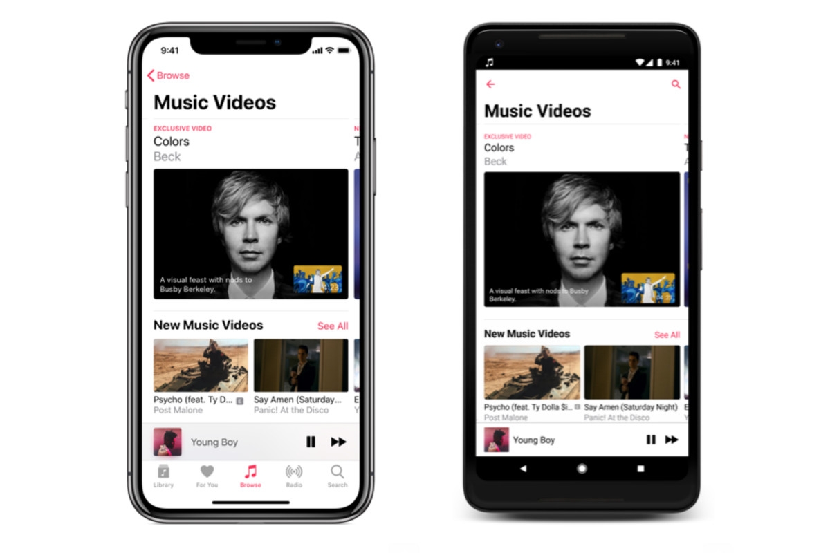 ou can browse through videos from your favorite artists, or sit back and relax while watching curated video playlists from Apple's dedicated music team. Photo: The Verge