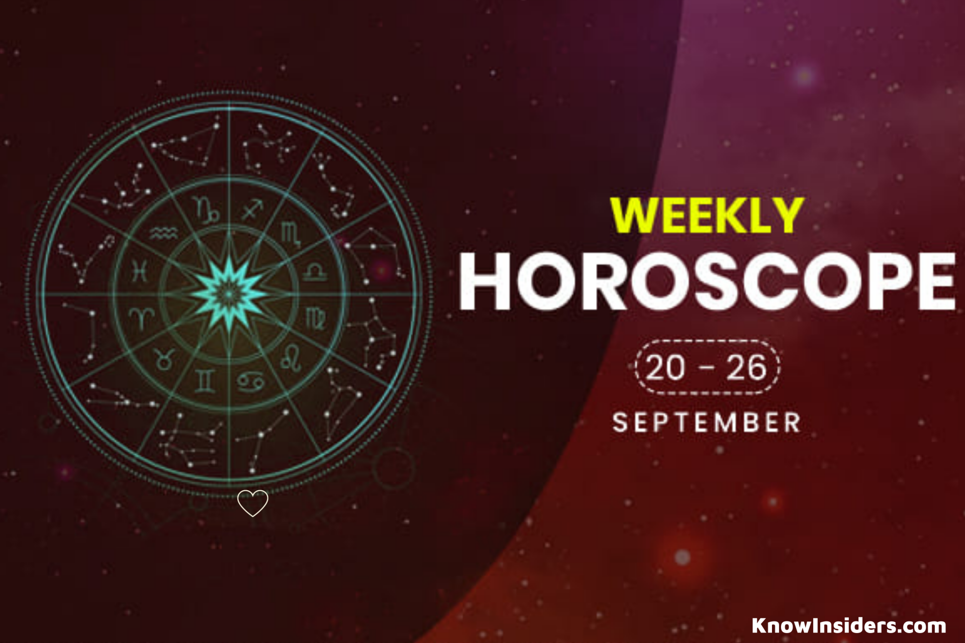 Weekly horoscope for all zodiac signs from September 20th to 26th. Photo: KnowInsiders