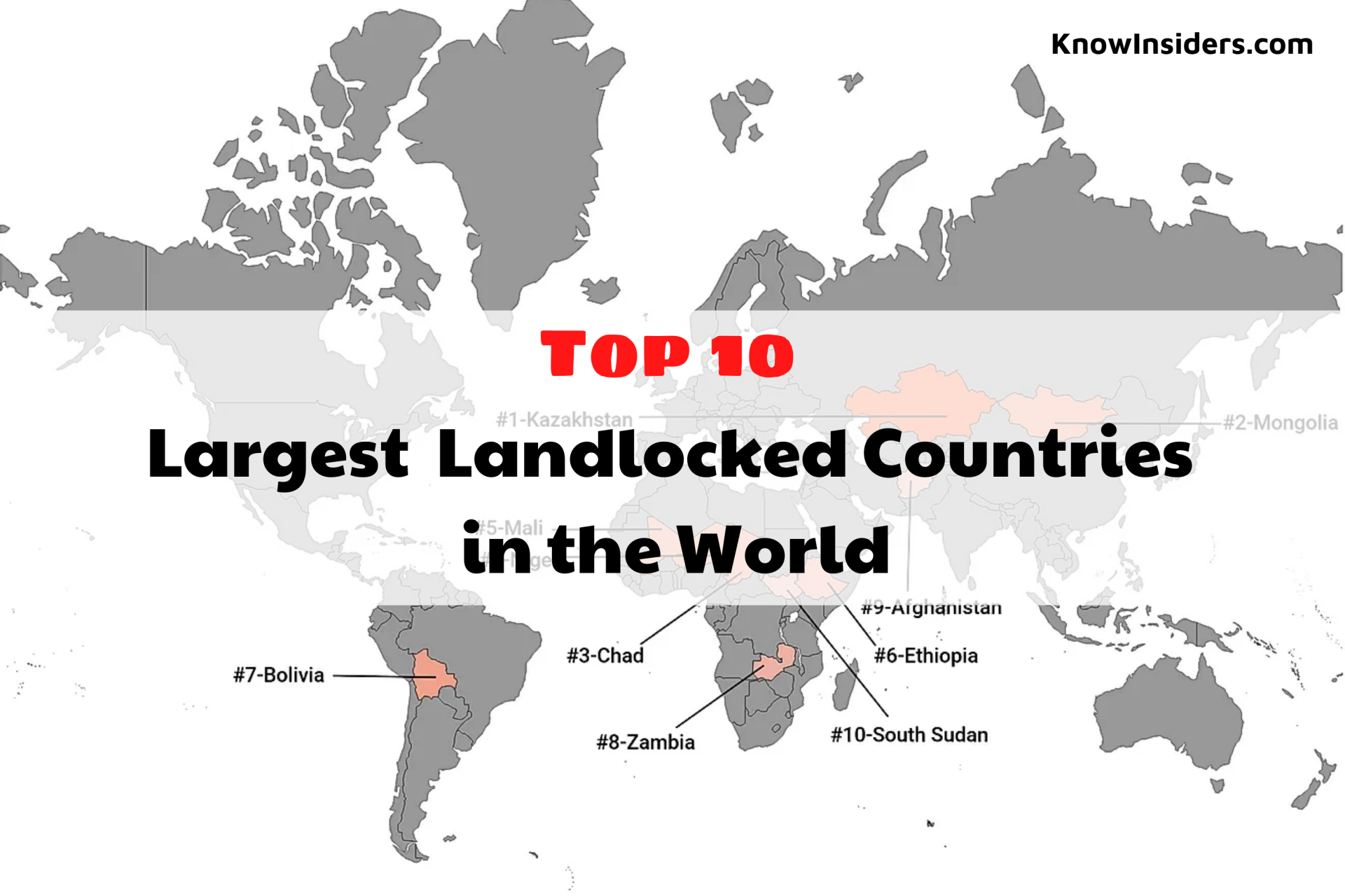 Top 10 Largest Landlocked Countries In The World KnowInsiders